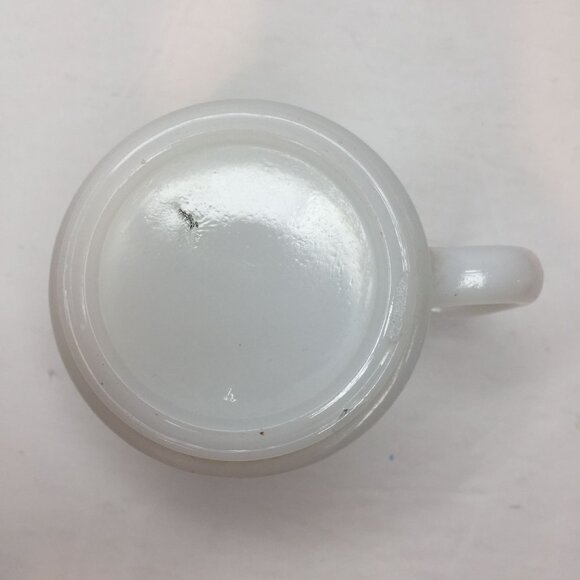 Vintage White Avocado Green Yellow Blue Retro 70's Coffee Mug Cup Leaves Berries - Picture 6 of 11